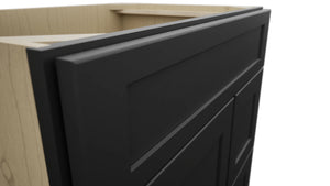 Fabuwood Galaxy Pitch Black VSD36DR Vanity Combo Cabinet, Detail View