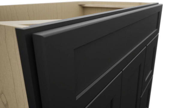 Fabuwood Galaxy Pitch Black VSD48 Vanity Combo Cabinet, Detail View