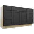 Fabuwood Galaxy Pitch Black VSD60SINGLE Vanity Combo Cabinet, Front View