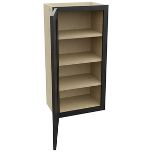 Fabuwood Galaxy Pitch Black W1836 Wall Standard Cabinet, Open View