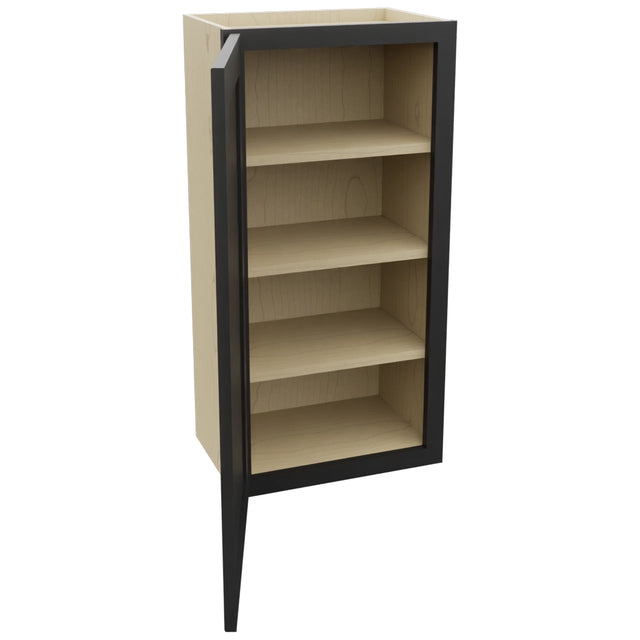 Fabuwood Galaxy Pitch Black W1836 Wall Standard Cabinet, Open View