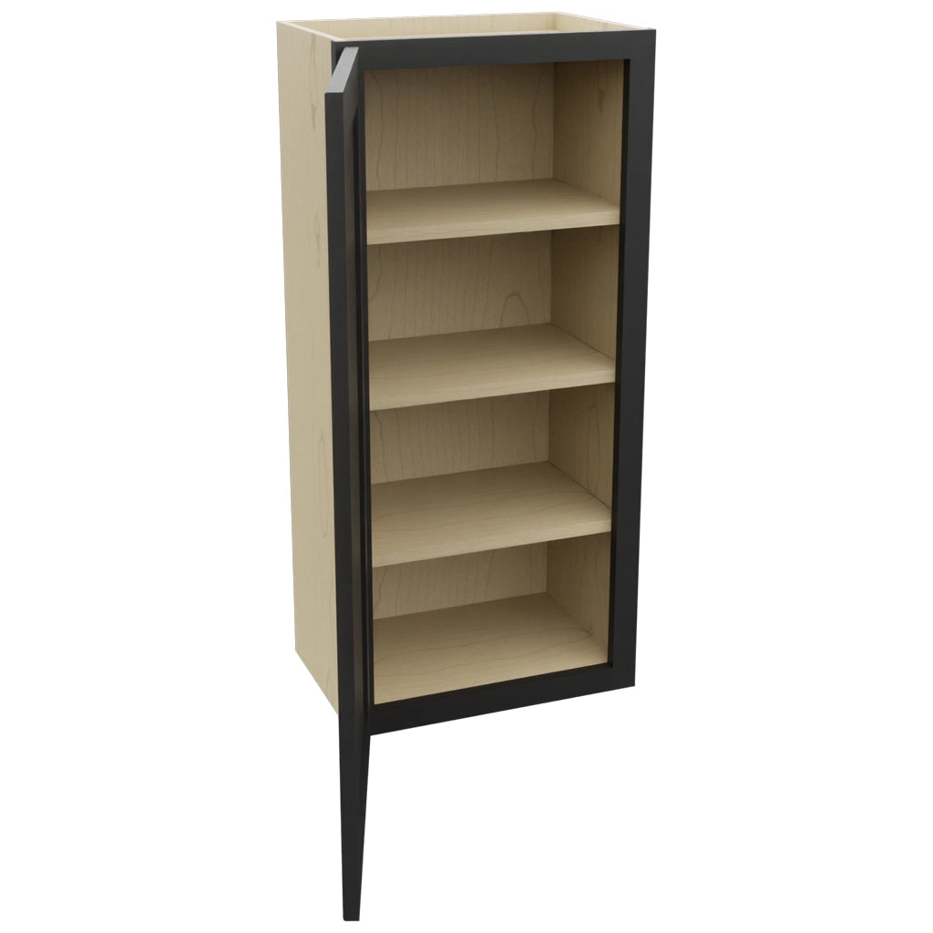 Fabuwood Galaxy Pitch Black W1839 Wall Standard Cabinet, Open View