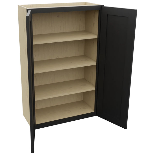 Fabuwood Galaxy Pitch Black W2742 Wall Standard Cabinet, Open View