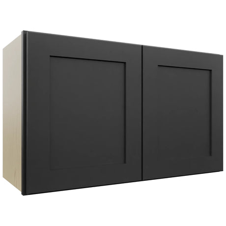 Fabuwood Galaxy Pitch Black W3018 Wall Standard Cabinet, Front View