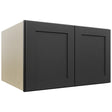 Fabuwood Galaxy Pitch Black W301824 Wall Deep Cabinet, Front View