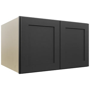 Fabuwood Galaxy Pitch Black W301824 Wall Deep Cabinet, Front View