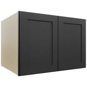 Fabuwood Galaxy Pitch Black W302124 Wall Deep Cabinet, Front View
