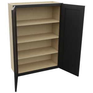 Fabuwood Galaxy Pitch Black W3042 Wall Standard Cabinet, Open View