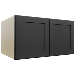 Fabuwood Galaxy Pitch Black W331824 Wall Deep Cabinet, Front View
