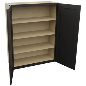 Fabuwood Galaxy Pitch Black W3342 Wall Standard Cabinet, Open View