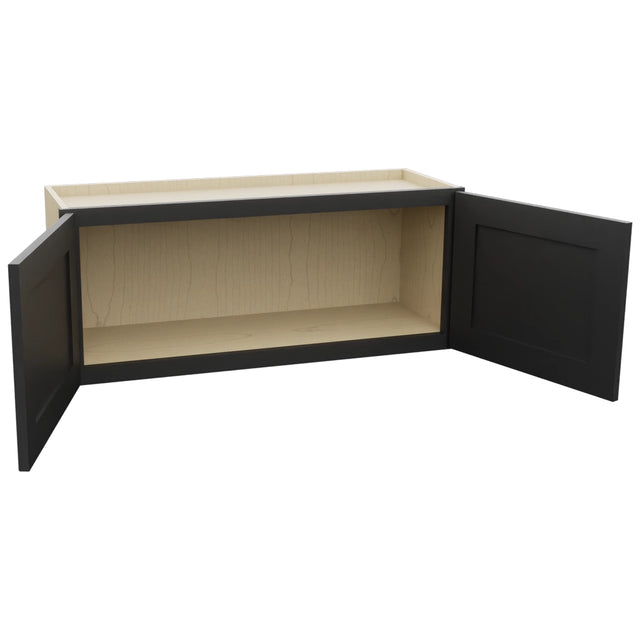 Fabuwood Galaxy Pitch Black W3615 Wall Standard Cabinet, Open View