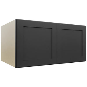 Fabuwood Galaxy Pitch Black W361824 Wall Deep Cabinet, Front View