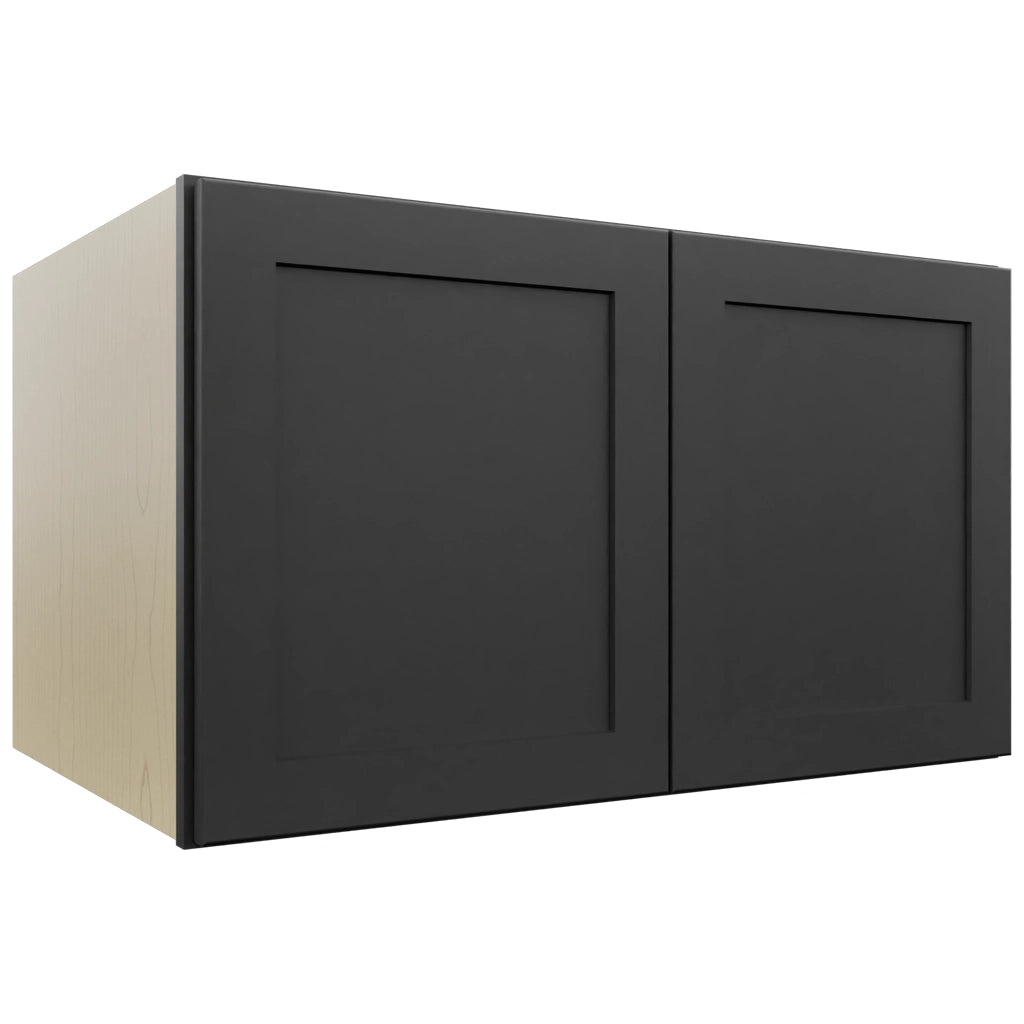 Fabuwood Galaxy Pitch Black W362124 Wall Deep Cabinet, Front View
