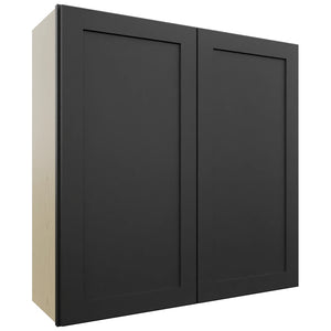 Fabuwood Galaxy Pitch Black W3636 Wall Standard Cabinet, Front View