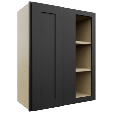 Fabuwood Galaxy Pitch Black WBC2430 Wall Corner Blind Cabinet, Front View