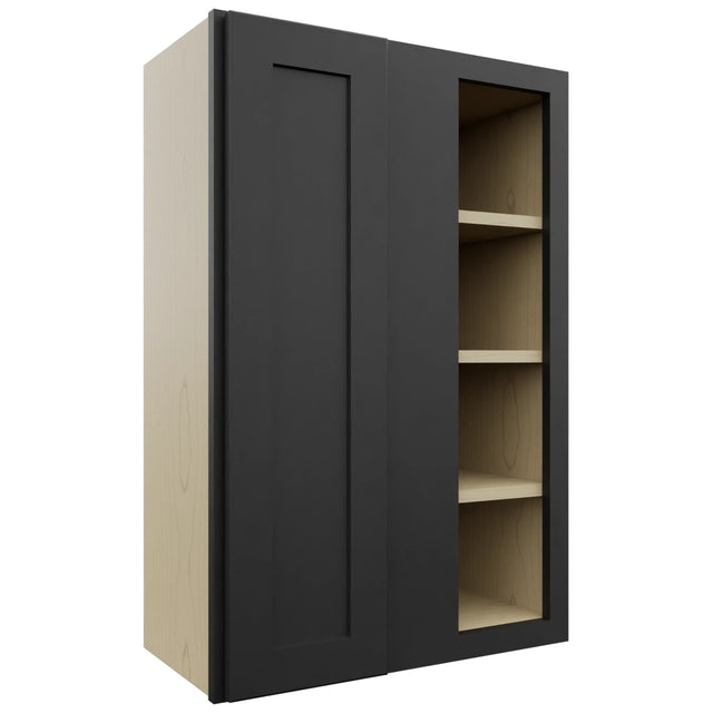 Fabuwood Galaxy Pitch Black WBC2436 Wall Corner Blind Cabinet, Front View