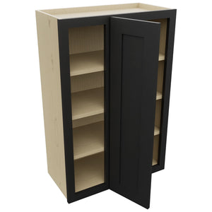 Fabuwood Galaxy Pitch Black WBC2436 Wall Corner Blind Cabinet, Open View