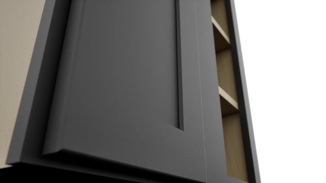 Fabuwood Galaxy Pitch Black WBC2436 Wall Corner Blind Cabinet, Detail View