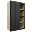Fabuwood Galaxy Pitch Black WBC2439 Wall Corner Blind Cabinet, Front View