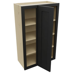 Fabuwood Galaxy Pitch Black WBC2439 Wall Corner Blind Cabinet, Open View