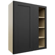 Fabuwood Galaxy Pitch Black WBC3036 Wall Corner Blind Cabinet, Front View