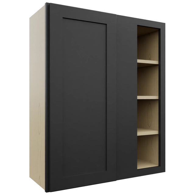 Fabuwood Galaxy Pitch Black WBC3036 Wall Corner Blind Cabinet, Front View