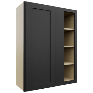 Fabuwood Galaxy Pitch Black WBC3039 Wall Corner Blind Cabinet, Front View