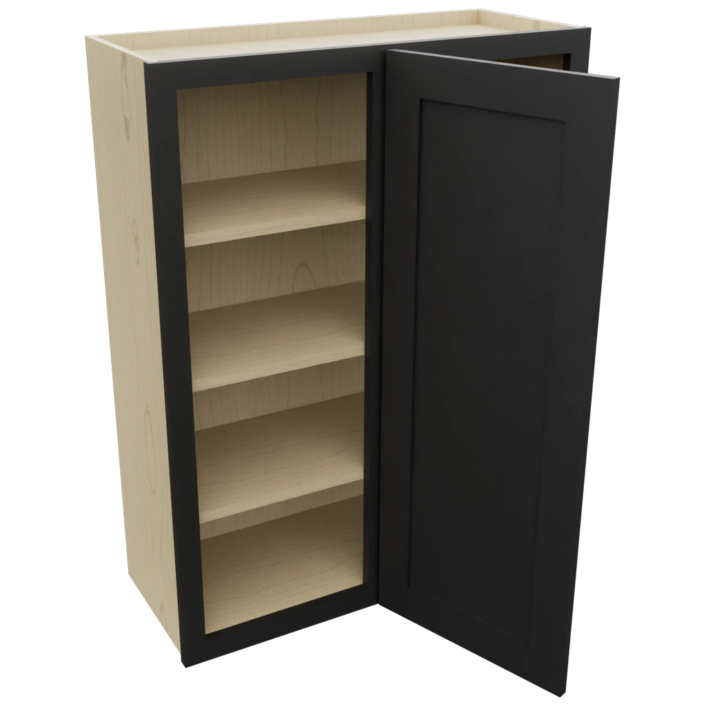 Fabuwood Galaxy Pitch Black WBC3039 Wall Corner Blind Cabinet, Open View