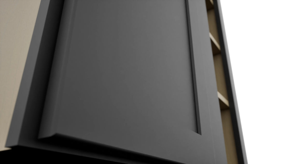Fabuwood Galaxy Pitch Black WBC3039 Wall Corner Blind Cabinet, Detail View
