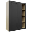 Fabuwood Galaxy Pitch Black WBC3042 Wall Corner Blind Cabinet, Front View