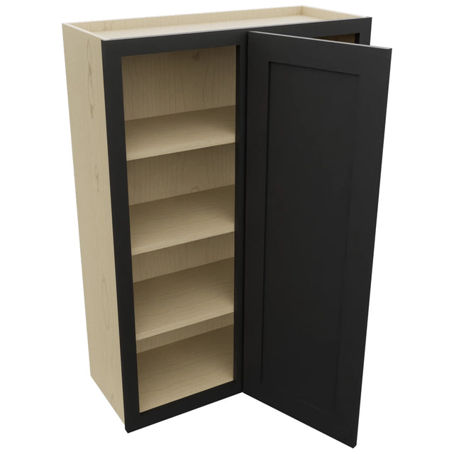 Fabuwood Galaxy Pitch Black WBC3042 Wall Corner Blind Cabinet, Open View