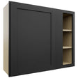 Fabuwood Galaxy Pitch Black WBC3630 Wall Corner Blind Cabinet, Front View