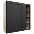 Fabuwood Galaxy Pitch Black WBC3636 Wall Corner Blind Cabinet, Front View