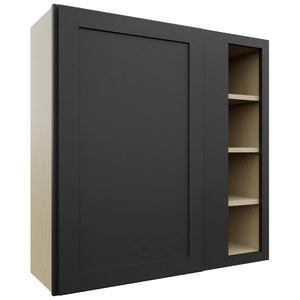 Fabuwood Galaxy Pitch Black WBC3636 Wall Corner Blind Cabinet, Front View