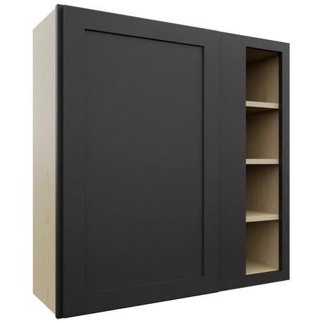 Fabuwood Galaxy Pitch Black WBC3636 Wall Corner Blind Cabinet, Front View