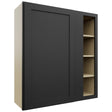 Fabuwood Galaxy Pitch Black WBC3639 Wall Corner Blind Cabinet, Front View