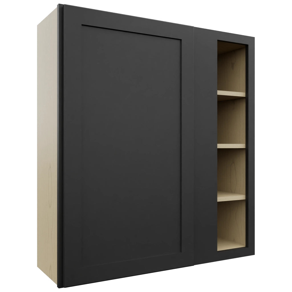 Fabuwood Galaxy Pitch Black WBC3639 Wall Corner Blind Cabinet, Front View