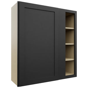 Fabuwood Galaxy Pitch Black WBC3639 Wall Corner Blind Cabinet, Front View