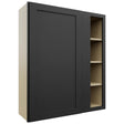 Fabuwood Galaxy Pitch Black WBC3642 Wall Corner Blind Cabinet, Front View