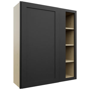 Fabuwood Galaxy Pitch Black WBC3642 Wall Corner Blind Cabinet, Front View