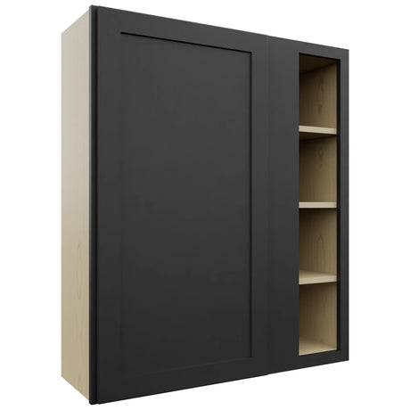 Fabuwood Galaxy Pitch Black WBC3642 Wall Corner Blind Cabinet, Front View