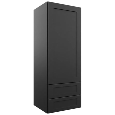 Fabuwood Galaxy Pitch Black WD1848 Wall Drawer Cabinet, Front View