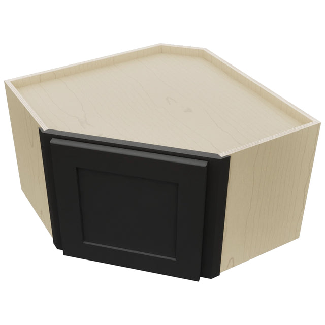 Fabuwood Galaxy Pitch Black WDC2415 Wall Corner Diagonal Cabinet, Top View