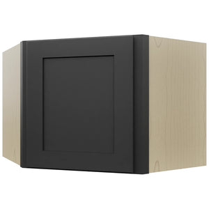 Fabuwood Galaxy Pitch Black WDC2418 Wall Corner Diagonal Cabinet, Front View