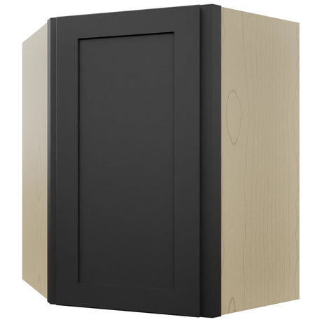 Fabuwood Galaxy Pitch Black WDC2430 Wall Corner Diagonal Cabinet, Front View