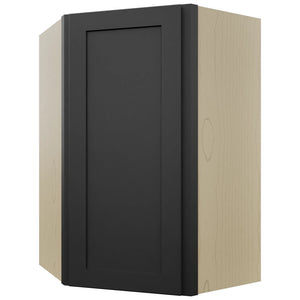 Fabuwood Galaxy Pitch Black WDC2436 Wall Corner Diagonal Cabinet, Front View