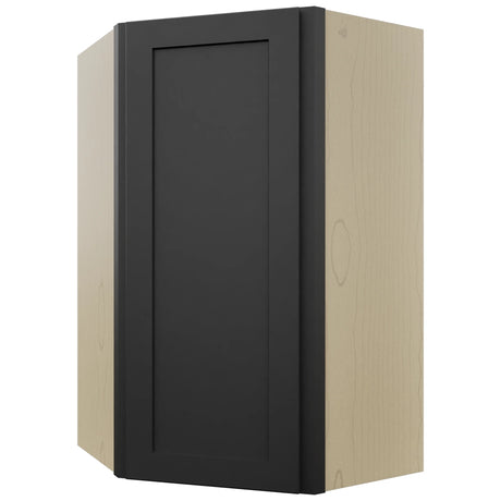 Fabuwood Galaxy Pitch Black WDC2439 Wall Corner Diagonal Cabinet, Front View