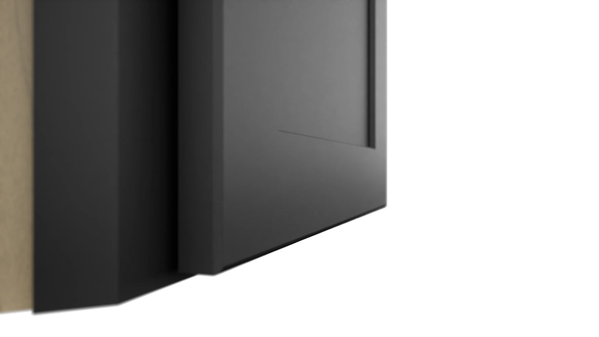 Fabuwood Galaxy Pitch Black WDC2439 Wall Corner Diagonal Cabinet, Detail View