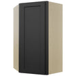 Fabuwood Galaxy Pitch Black WDC2442 Wall Corner Diagonal Cabinet, Front View