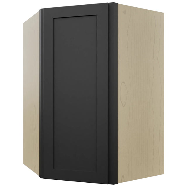 Fabuwood Galaxy Pitch Black WDC2739 Wall Corner Diagonal Cabinet, Front View